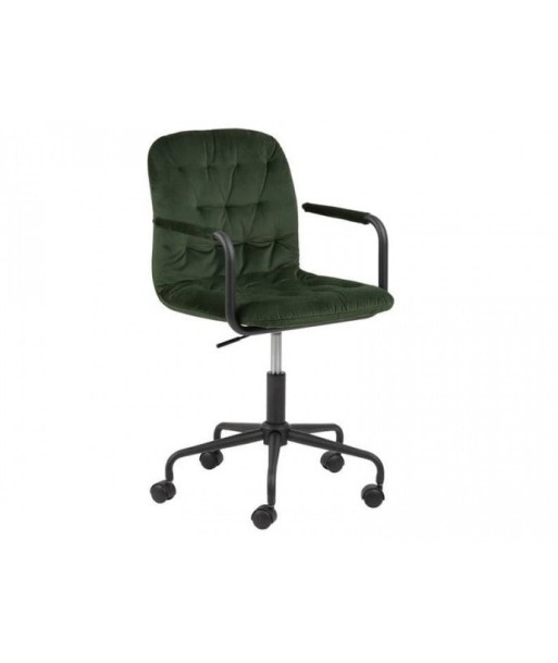 Chaise de bureau ergonomique tapissée de tissu Wendy Velvet Vert, l51,5xP54,5xH83,5 cm de votre