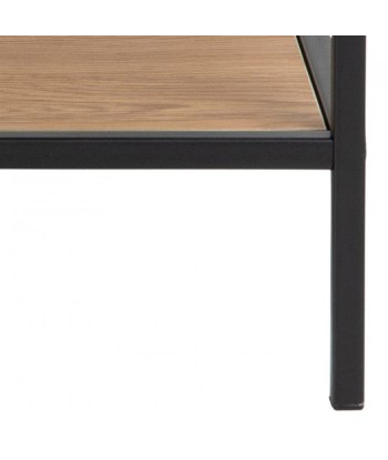 Table basse en châtaignier et métal Seaford Square Chêne / Noir, L80xl80xH45 cm prix