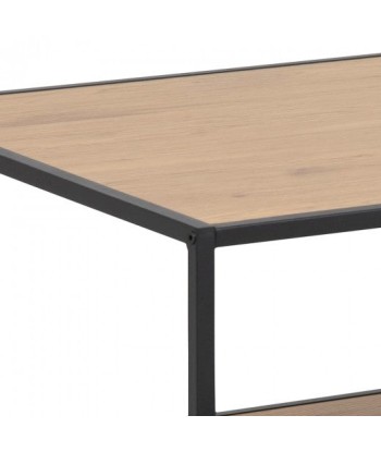 Table basse en châtaignier et métal Seaford Square Chêne / Noir, L80xl80xH45 cm prix