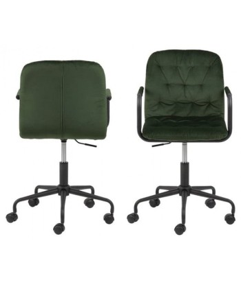 Chaise de bureau ergonomique tapissée de tissu Wendy Velvet Vert, l51,5xP54,5xH83,5 cm de votre