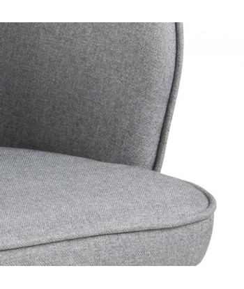 Chaise rembourrée avec tissu et pieds en métal Mitzie Gris Clair / Noir, l57xA58,5xH81,5 cm 50% de réduction en Octobre 2024