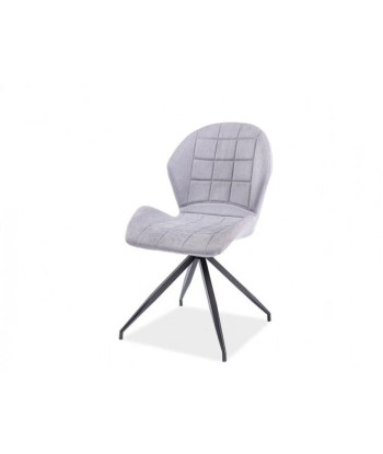 Chaise rembourrée avec tissu et pieds en métal Hals II Gris clair / Noir, l45xA45xH87 cm 50-70% off 