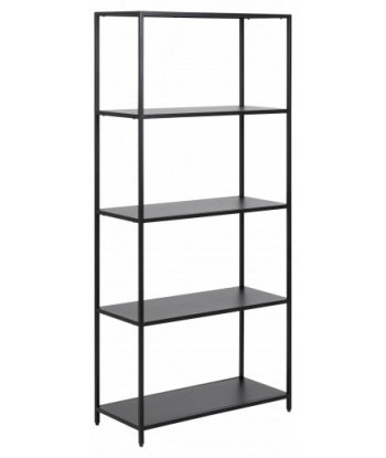 Bibliothèque Newcastle Medium en Métal Noir, l69.5xH30xH150 cm votre