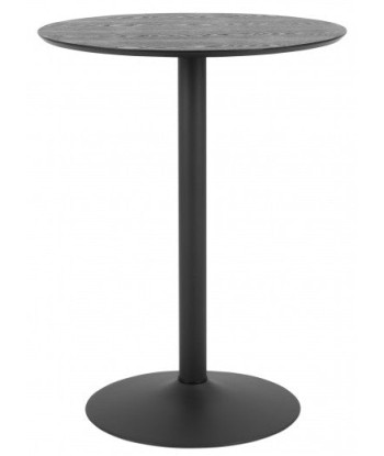 Table de bar en placage noir et métal Ibiza, Ø80xH105 cm pas cheres