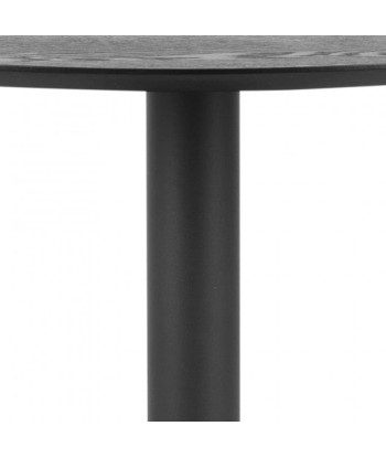 Table de bar en placage noir et métal Ibiza, Ø80xH105 cm pas cheres