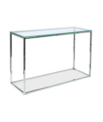 Console métal et verre Hilton C, l120xA40xH78 cm Faites des économies