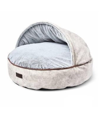 Lit rond pour animaux de compagnie, Cosy, Gris clair / Beige clair, Ø65xH40 cm En savoir plus