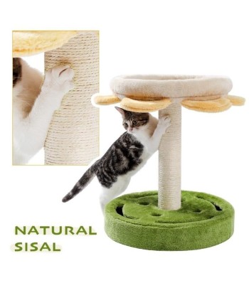 Ensemble de jeu modulable pour chat, Cosy Vert / Beige clair / Jaune, Ø40,5xH52 cm pas cher chine