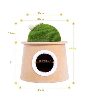 Ensemble de jeu pour chats, Cosy, Vert / Beige clair, Ø43xH47 cm votre