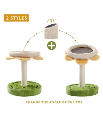 Ensemble de jeu modulable pour chat, Cosy Vert / Beige clair / Jaune, Ø40,5xH52 cm pas cher chine