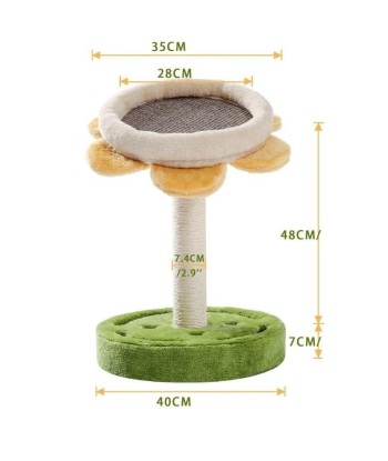 Ensemble de jeu modulable pour chat, Cosy Vert / Beige clair / Jaune, Ø40,5xH52 cm pas cher chine