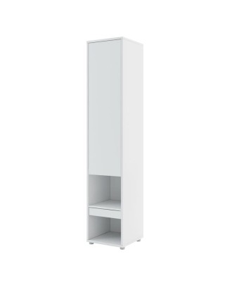 Armoire haute avec 1 porte et 1 tiroir, BC07, Blanc Mat, L45xW46xH217.8 cm les ligaments