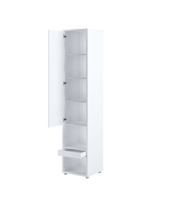 Armoire haute avec 1 porte et 1 tiroir, BC07, Blanc Mat, L45xW46xH217.8 cm les ligaments