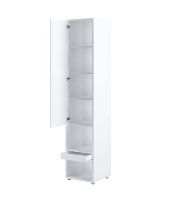 Armoire haute avec 1 porte et 1 tiroir, BC07, Blanc Brillant, L45xl46xH217 cm 50% de réduction en Octobre 2024