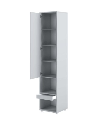 Armoire haute avec 1 porte et 1 tiroir, BC07, Gris Mat, L45xW46xH217 cm meilleur choix