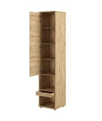 Armoire haute avec 1 porte et 1 tiroir, BC07, Chêne artisanal, L45xl46xH217 cm basket pas cher