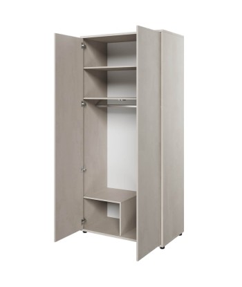 Armoire en bois clair à 2 portes, pour enfants et adolescents, Teen Flex TF01, l101xL55xH218 cm Profitez des Offres !