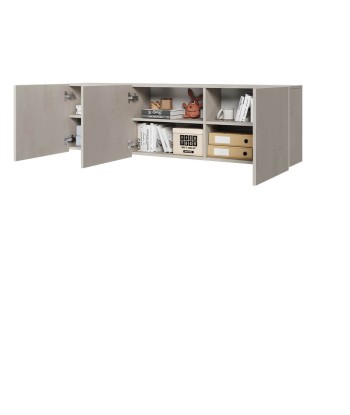 Armoire suspendue en bois à 3 portes, pour enfants et jeunes, Teen Flex TF09 Large, Gris, L150xW27xH45 cm outlet