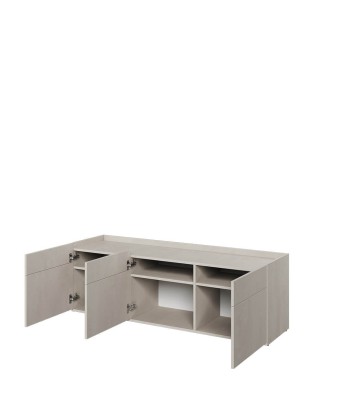 Commode en bois avec 3 portes, pour enfants et jeunes, Teen Flex TF08, Gris, L150xW42xH52 cm la chaussure