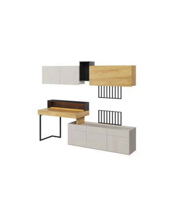 Ensemble de mobilier de bureau en bois, pour enfants et jeunes, 7 pièces, Teen Flex Set 02 Small, Naturel / Gris / Noir Comparez et commandez 