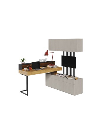 Ensemble de mobilier de bureau en bois, pour enfants et adolescents, 5 pièces, Teen Flex Set 03, Naturel / Gris / Noir 2024