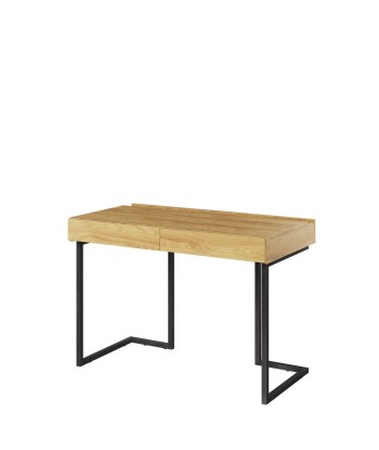 Table de bureau en bois, avec 2 tiroirs, pour enfants et jeunes, Teen Flex TF615 Small, Naturel / Noir, L110x61xH76 cm la livraison gratuite