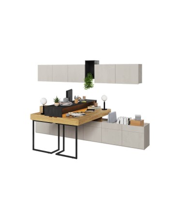 Ensemble de mobilier de bureau en bois, pour enfants et jeunes, 9 pièces, Teen Flex Set 04A, Naturel / Gris / Noir votre restaurant rapide dans 