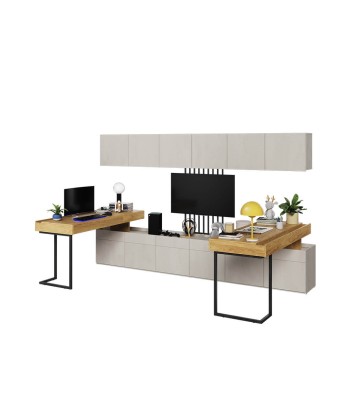 Ensemble de mobilier de bureau en bois, pour enfants et jeunes, 7 pièces, Teen Flex Set 06A, Naturel / Gris / Noir Vous souhaitez 