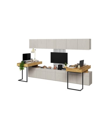 Ensemble de mobilier de bureau en bois, pour enfants et adolescents, 7 pièces, Teen Flex Set 06B Small, Naturel / Gris / Noir Toutes les collections ici