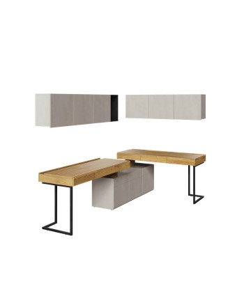 Ensemble de mobilier de bureau en bois, pour enfants et adolescents, 6 pièces, Teen Flex Set 08A, Naturel / Gris / Noir online