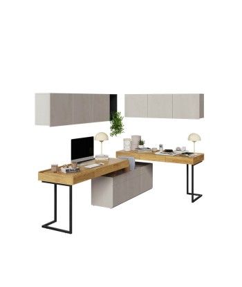 Ensemble de mobilier de bureau en bois, pour enfants et adolescents, 6 pièces, Teen Flex Set 08A, Naturel / Gris / Noir online