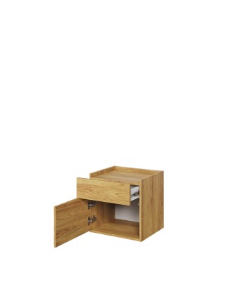 Table de chevet en bois clair, avec 1 porte et 1 tiroir, pour enfants et adolescents, Teen Flex TF18, Naturel, L45xL40xH45 cm Le MVP de beaucoup