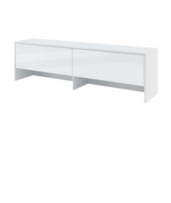 Armoire suspendue à 2 portes, en bois, BC09 Small Horizontal, Blanc Brillant, L211xW46xH60 cm vente chaude votre 