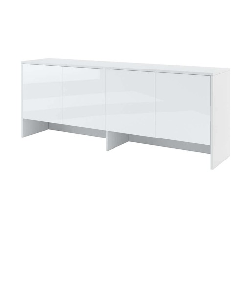 Armoire suspendue à 4 portes, en bois, BC10 Medium Horizontal, Blanc Brillant L211xW46xH80 cm Véritable concentré