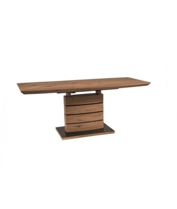 Table extensible en MDF et verre Leonardo Large Chêne / Noir, L160-220xl90xH76 cm Découvrez la collection