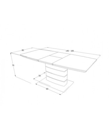 Table extensible en MDF et verre Leonardo Small Chêne / Noir, L140-180xl80xH76 cm en ligne des produits 