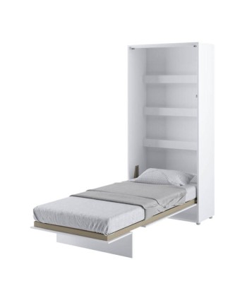 Lit Escamotable au mur, avec mécanisme pneumatique et cadre de lit inclus, Bed Concept Vertical, Blanc Brillant pas cher chine