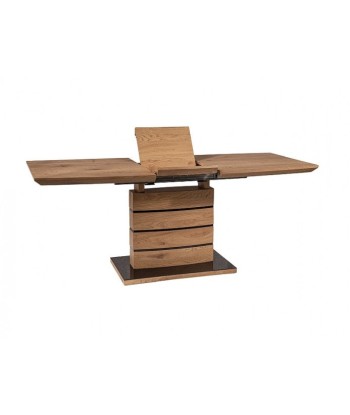 Table extensible en MDF et verre Leonardo Large Chêne / Noir, L160-220xl90xH76 cm Découvrez la collection