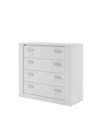 Commode en bois Arti 10 avec 4 tiroirs, Blanc Mat, L100xl42xH90 cm Découvrez la collection