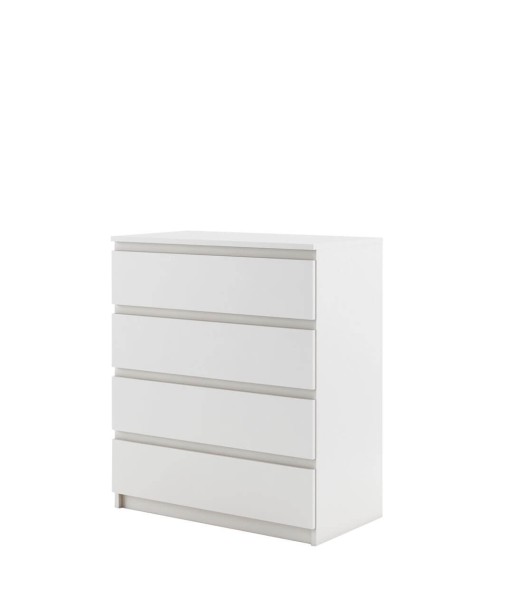 Commode en bois avec 4 tiroirs Idea 06, Blanc Mat, L73xW40xH85 cm 50% de réduction en Octobre 2024