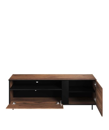 Commode TV en bois, avec 1 porte et 1 tiroir, Borga 03, Chêne Catane / Noir, L155xW41xH55 cm shop