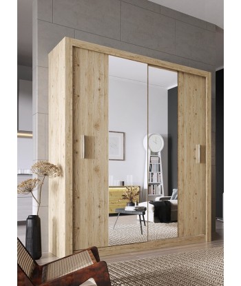 Ensemble de meubles de chambre à coucher Palk, avec lit 200 x 160 cm, idée 5 pièces, Chêne San Remo shop