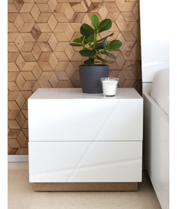 Ensemble de mobilier de chambre en bois clair, avec lit 200 x 160 cm, 5 pièces Futura, Blanc mat / Blanc brillant / Chêne Riviera Venez découvrir notre 