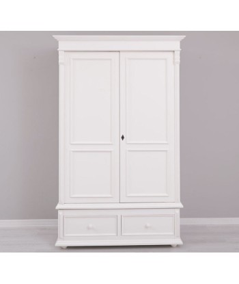 Armoire en bois de sapin avec 2 tiroirs et 2 portes, Pasy PS105 peint, L128XA62XH206 CM-IVIIR livraison et retour toujours gratuits