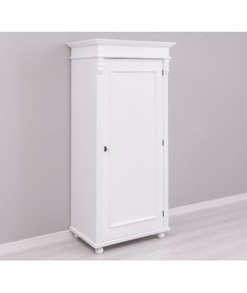 Armoire en bois de sapin avec 1 porte, Pasy PS244, blanc P004, L85XA58XH180 cm livraison gratuite