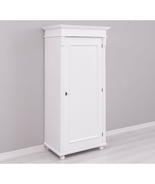 Armoire en bois de sapin avec 1 porte, Pasy PS244, blanc P004, L85XA58XH180 cm livraison gratuite