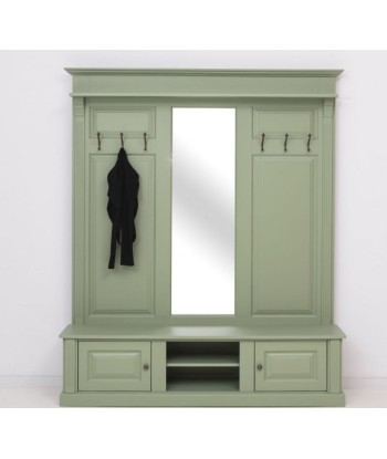 Huffre et miroir de combustion, bois de sapin, avec 2 portes, PSY PS626 peint, l181xa41xh210 cm-vert olive l'achat 