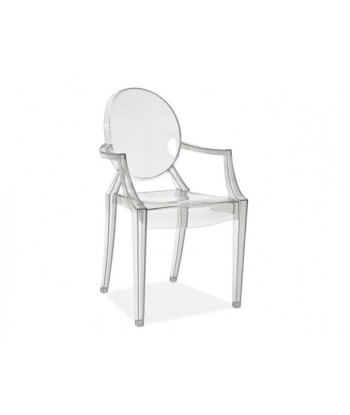 Chaise en plastique transparent Luis, l54xA42xH92 cm Toutes les collections ici