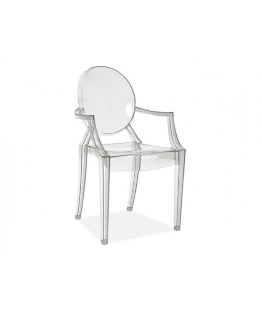 Chaise en plastique transparent Luis, l54xA42xH92 cm Toutes les collections ici