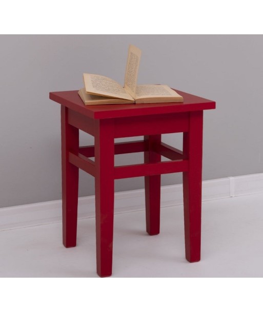 Tabouret en bois de sapin, Pasy PS83 Red Pleted P047, L35XA35XH45 CM pas cher chine